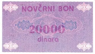 Bosnia and Herzegovina 20.000 Dinara, 1992 reverse